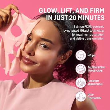 Purederm Hydra Glow Lip Oil (0.26 fl oz) & Firming MG Gel Mask (5 Pack)