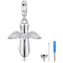 Sterling Silver Cremation Urn Charm for Ashes Bead Charms Memorial Jewelry