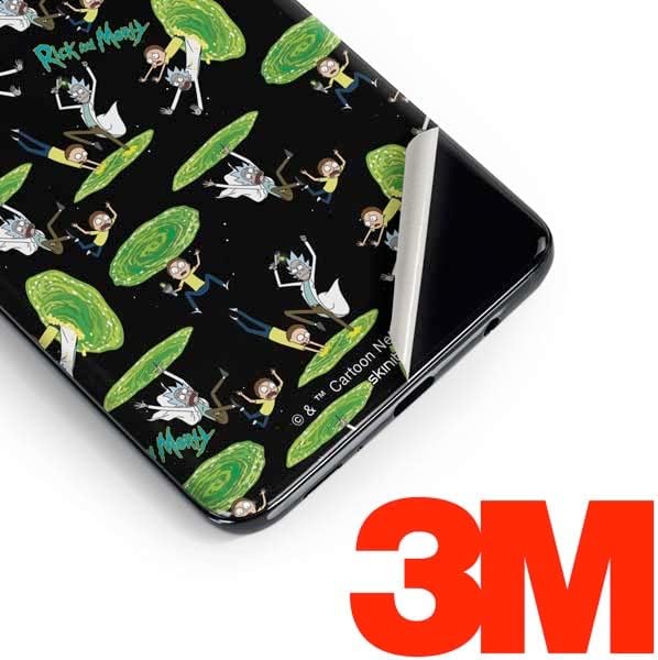 Skinit Decal Phone Skin Compatible with Samsung Galaxy S10e - Officially Licensed Warner Bros Rick and Morty Portal Pattern Design