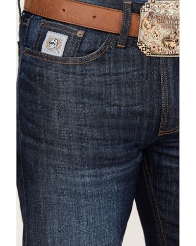 Cinch Men's Silver Label Dark Wash Slim Straight Performance Jeans Indigo 36W x 36L US2
