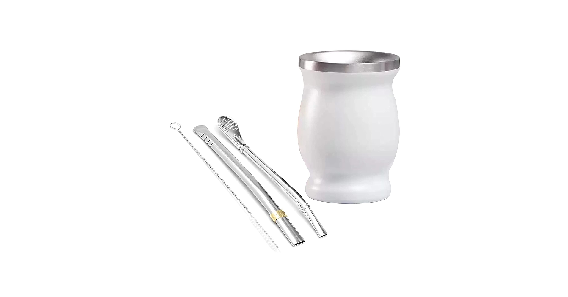 レザー製マテ茶カップとストロー レザー製マテ茶カップとストロー レザー製マテ茶カップと