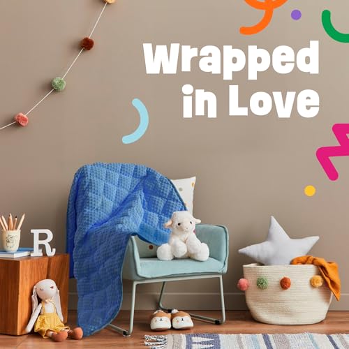 5lb Child's Weighted Blanket - Kids Weighted Blanket 5 Pounds (36" x 48") - Cute Dotted Texture Sensory Blanket - 5 lbs Weight Blanket for Kids Ages 4 to 7 - Machine Washable, Travel Friendly (Blue) - Image 7