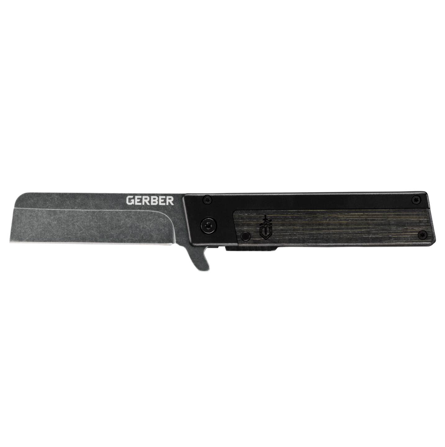 Gerber Navaja con clip de bolsillo, Cuadrante, Cierre Frame Lock, Longitud de la hoja: 7,1 cm, Diseño de bambú negro, 1066487