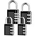 Combination lock, combination lock [4 pieces], Mmester weatherproof metal & plated steel combination lock for school, gym & sports locker, hasp cabinet & storage, travel suitcase.