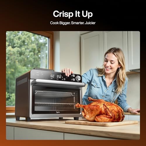 Image of Typhur Sync Oven Smart Countertop Toaster Oven Air Fryer Combo, 12‑in‑1 Built‑In 5‑Sensor Wireless Probe (±0.3 C), 30% Faster 360 Airflow Convection with 2400 RPM Turbo Fan, Stainless Steel, 27QT