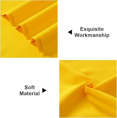 Miniatura 7 de DWCN Cenefa amarilla para ventanas de cocina, cortina de ventana de sótano, 1 panel, 60 x 18 pulgadas, color amarillo