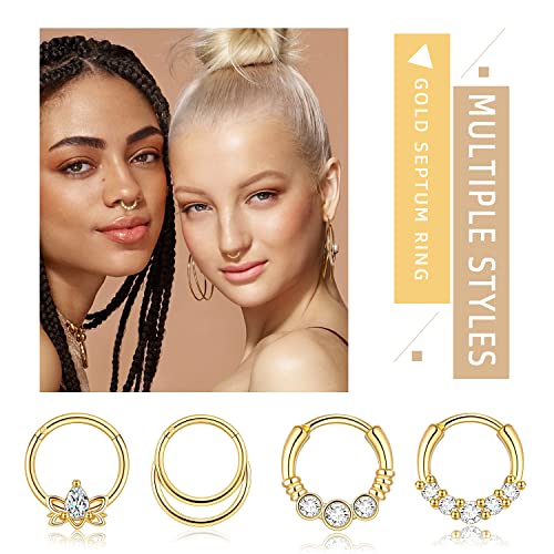 Septum Ring 16g Cute Septum Nose Rings Septum Daith Piercing Jewelry Septum Clicker3