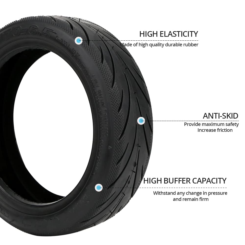 AULPACO Tubeless Tires 60/70-6.5 4 Ply Thickening Vacuum Tires for Segway Ninebot KickScooter MAX G30 Electric Scooter Accessories