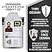 Identity Stronghold - Secure RFID Badge Holder for 1 Card - Heavy Duty Hard Plastic ID Badge Holder - USA Molded and Assembled - FIPS 201 Approved RFID Blocking Security - Clear