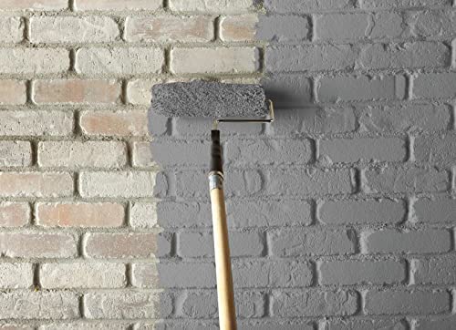 Kilz Self-Priming Masonry, Stucco And Brick Paint, Interior/Exterior, Flat, Gray, 1 Gallon #TOP2