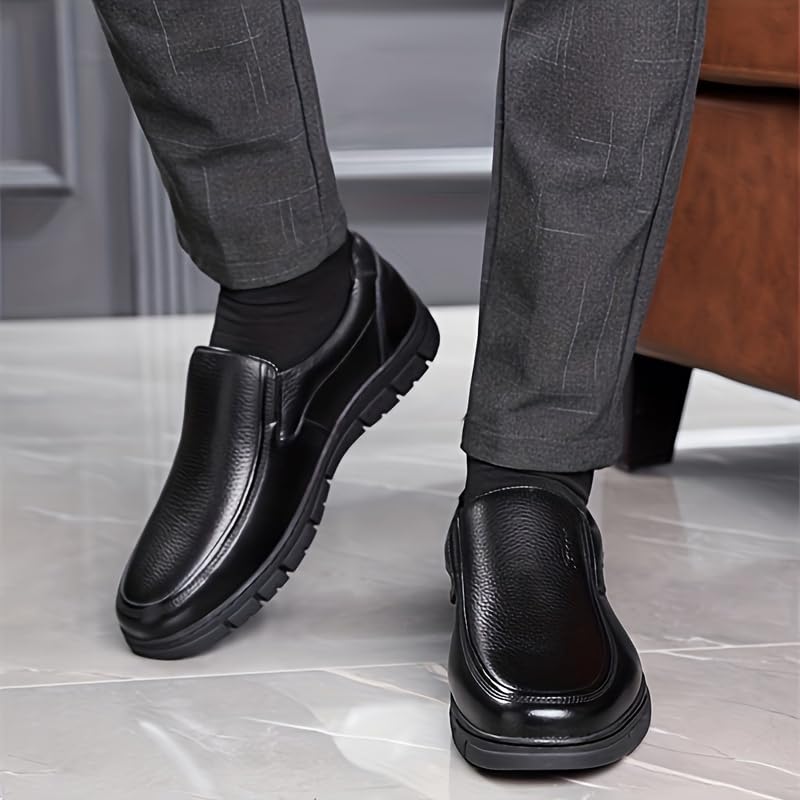 Men's Dress Shoes, Durable Non Slip Formal Round Toe Shoes for Wedding Business Party Banquet Office3