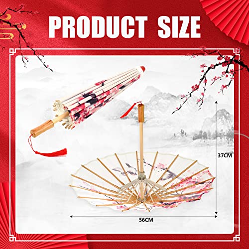 4Pcs Oiled Paper Umbrella Chinese Classical Plum Blossom Paper Umbrella Parasol Art Dance Japanese Umbrella – Bild 3