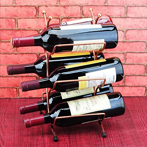 Soporte para botellas 6 posiciones color rosa 35x21x15cm miniatura 3
