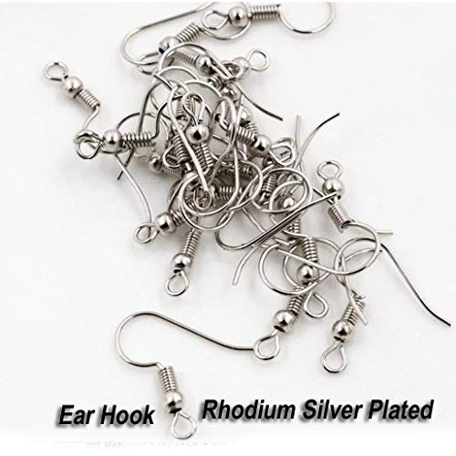 Madeinindia Beads 200 Pcs (100 Pair Pack) Earring Making Ear Wire Hooks Stainless Steel Plated (B08MCFXW4G) Amazon Price History, Amazon Price Tracker