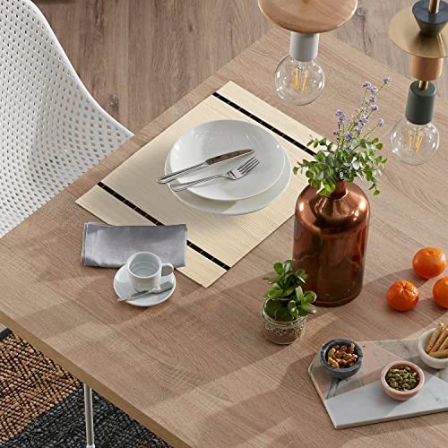 Gfware Placemats Natural Bamboo 8 Pack Table Mats Heat Resistant Rectangular Wicker For Outdoor Farmhouse Kitchen Dining Table Decor #TOP5