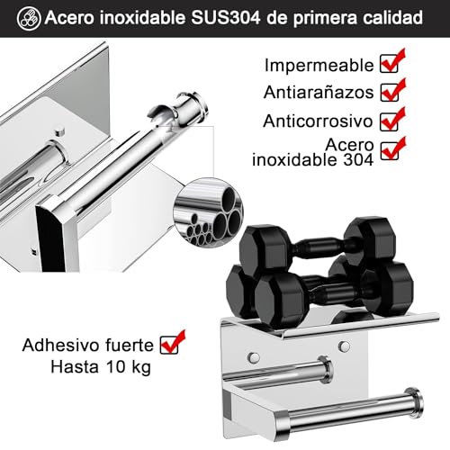 Mejores review On-line Kit de Accesorios y Repisas Cromado Para baños pequeños - los más vendidos. 9 Imagen adicional