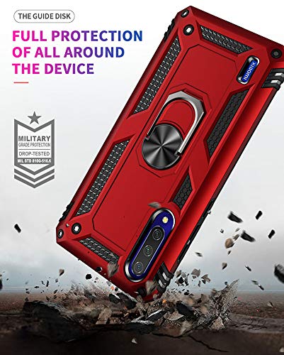 Custodia Armor Con Anello Cavalletto Per Xiaomi Mi 10 Ultra – Paraurti In TPU E PC – Rosso - 2