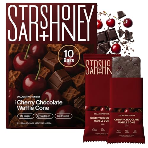 Stars + Honey Protein Bars - Cherry Chocolate Waffle Cone,