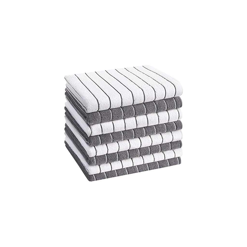 HYER-KITCHEN-Microfiber-Kitchen-Towels-Stripe-Designed-Super-Soft-and-Absorbent-Dish-Towels-Pack-of-8-18-x-26-Inch-Gray-and-White