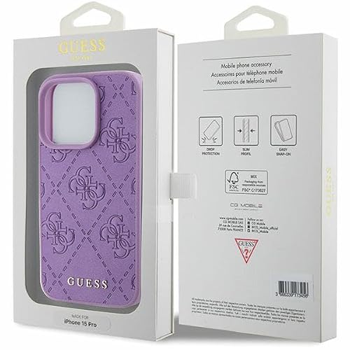 Guess Leather 4G Stamped Étui pour iPhone 15 Pro Max - vue 9
