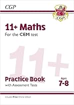 Coordination Group Publications Ltd (CGP) 11+ CEM Maths Practice Book & Assessment Tests - Ages 7-8 (with Online Edition)