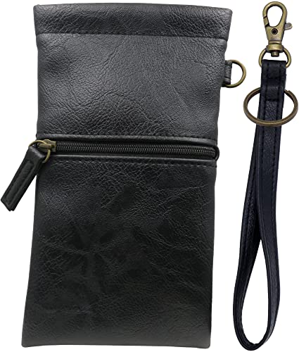 Image of MyEyeglassCase Soft Crossbody Sunglasses Case, Large to XL Squeeze Top Glasses Pouch, Women Eyeglass Holder Sleeve Travel Bag