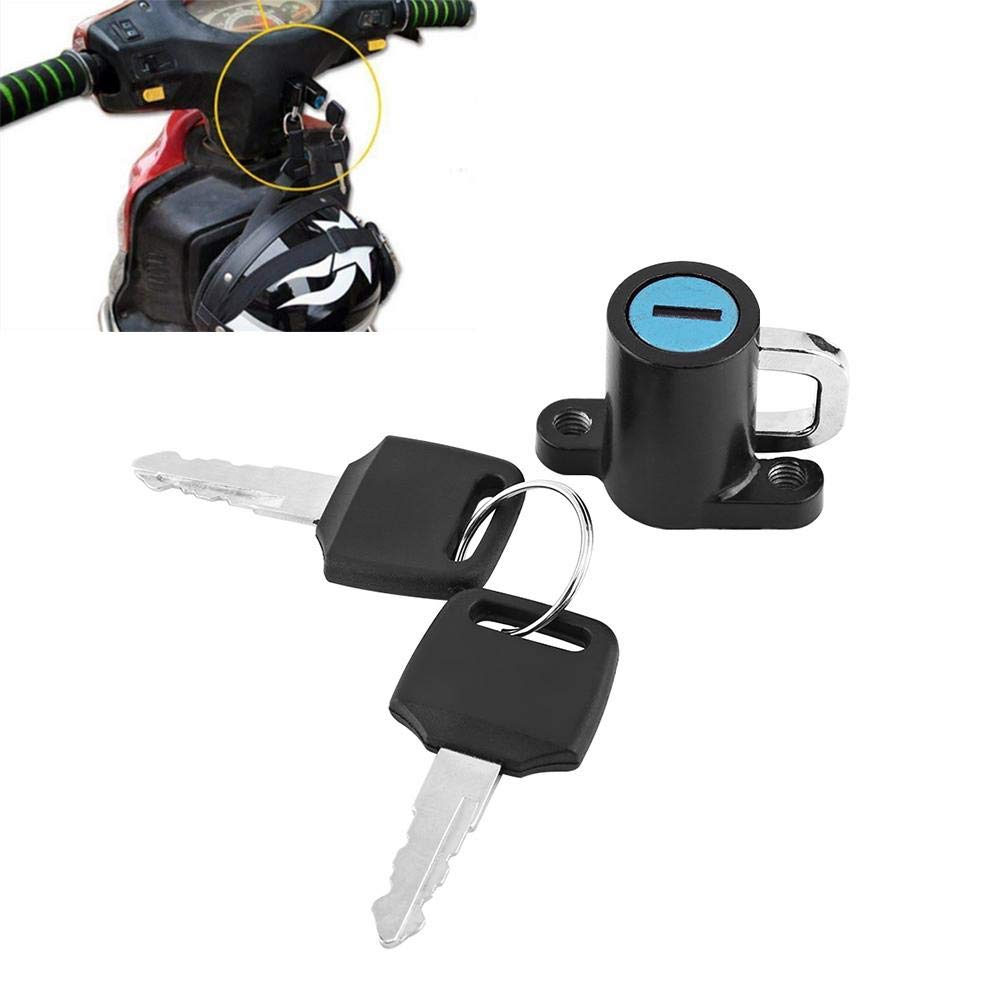 Crochet Anti-Vol Pour Guidon Moto - Cadenas Et Porte-Casque - Installation Facile Sur Guidon 22-24mm - Pour Moto, Vélo, Poussette - 8