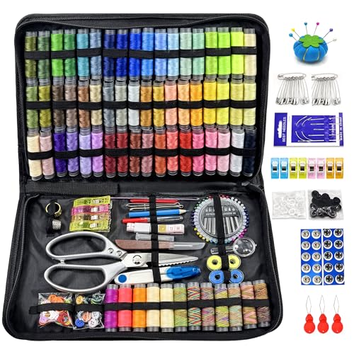 66 Color Sewing Kit for Adults,305 Pcs Sewing Thread Kit,Portable