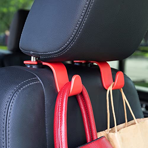 image for Amooca Car Seat Headrest Hook 4 Pack Hanger Storage Organizer Universa