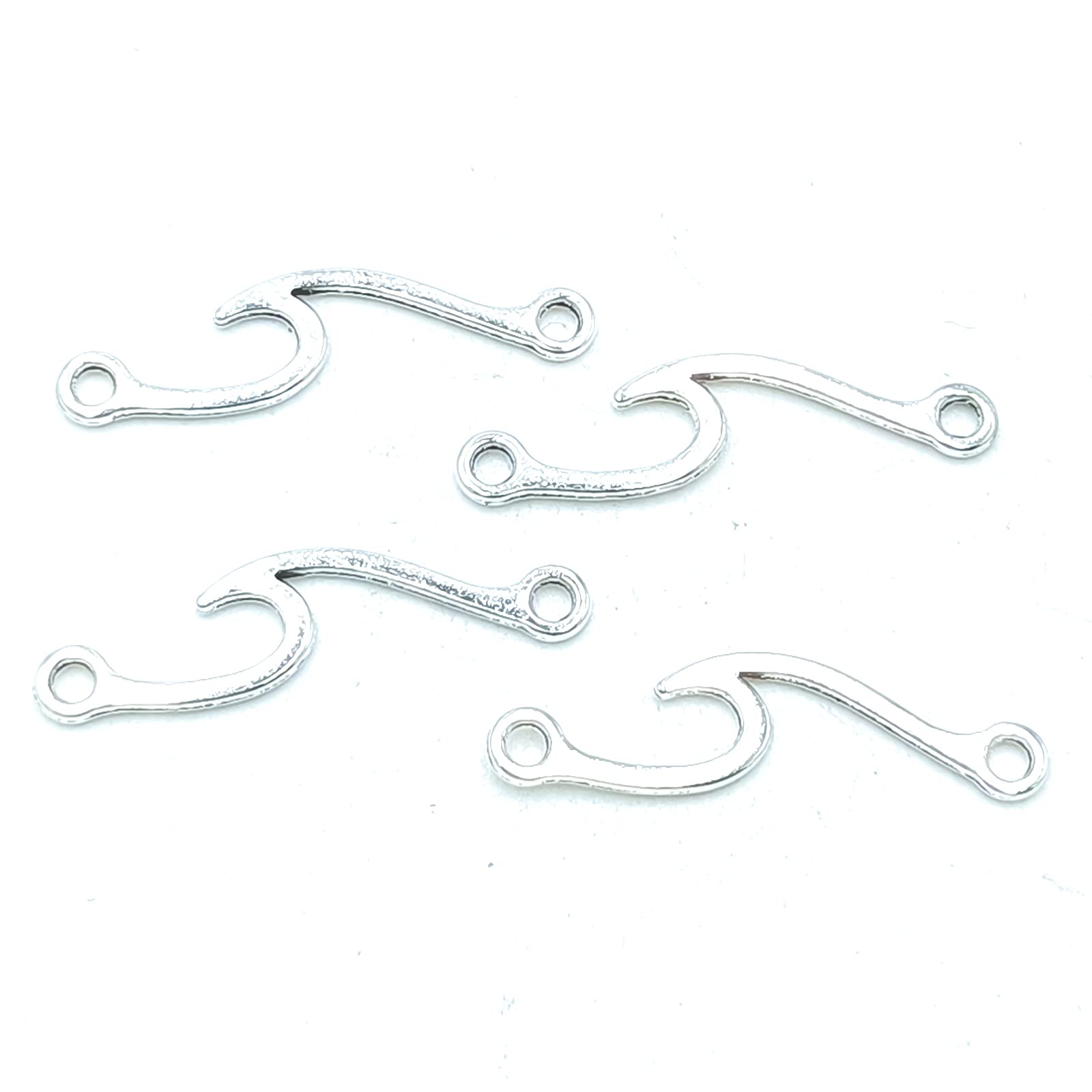 YOOGCORETT 50pcs Charms Pendants Bullk Sports Pendants Craft Supplies Findings for DIY Bracelet Necklace Jewelry Making Alloy Pendants 14 X 11mm (Ancient Silver), Zinc, no gemstone
