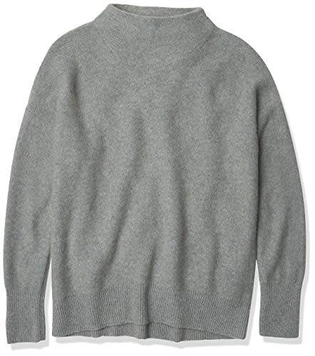 Vince Women's Boiled Cashmere Funnel Neck Pullover, Heather Patina, Medium