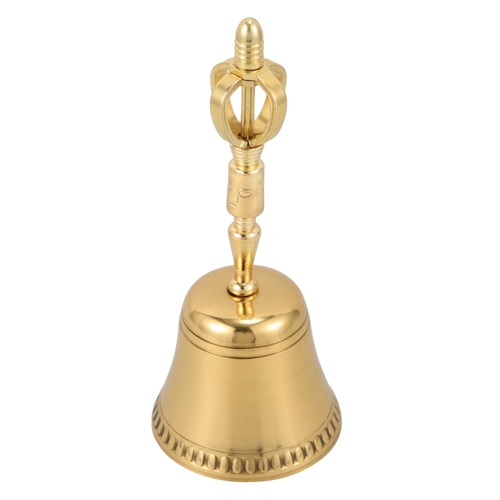 CIMAXIC Buddhist Musical Instrument Hand Bell for Adults Traditional Buddhism Bell Portable Supply Delicate Buddhism Ornament
