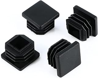 1.5 Inch (38 mm) Square Plastic Plugs Tubing End Caps for Square Tubing Post (8 Pack)