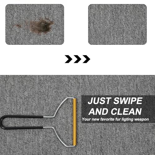 Image of Cat Hair Remover for Furniture, Portable Pet Hair Remover Tool, Uproot Cleaner Carpet Scraper for Dog Cat Pet Hairs, Rug Brush for Couch Clothes Pets Towers