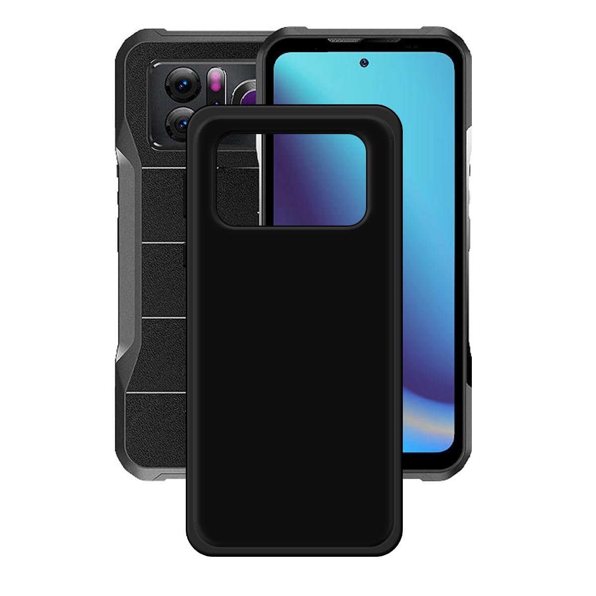 HHUAN Custodia per Doogee V20 (6.43), Ultra Sottile Nero