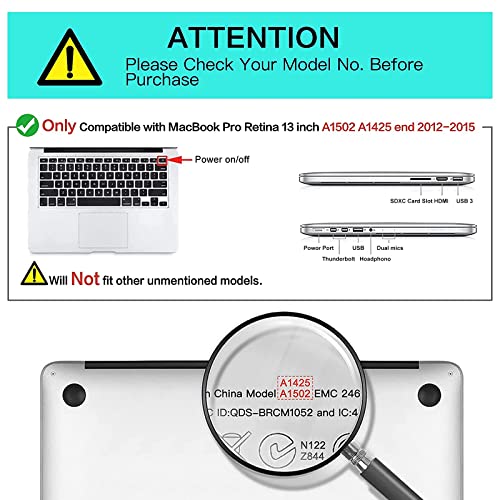 Mosiso Compatible With Macbook Pro Retina 13 Inch Case A1502 A1425 2015-2012 Release, Premium Pu Leather Book Folio Protective Stand Cover Sleeve, Brown #TOP2