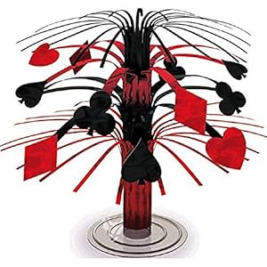 Amscan 240095 Mini Casino Cascade middenstuk, veelkleurig, 1 stuk