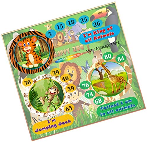 PartyStuff Animals Theme Tambola Housie Tickets - Zoo kukuba 1 - Designer Kukuba (12 Cards)