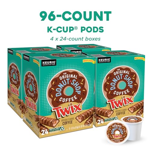 The Original Donut Shop TWIX Coffee, K-Cup Pods, 96 Count | Medium Roast Blend, Smooth Caramel, Sweet Cookie and Creamy Chocolate Flavors, 100% Responsibly Sourced, 4 Packs of 24 - image 2