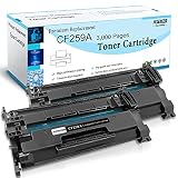 avec Outil Compatible 59A CF259A Toner Cartouche pour HP Pro M406 M406dn Pro M404 M404n M404dn M404dw M304a MFP M428 M428dw M428fdn M428fdw M428m M430f Imprimante 3000 Pages (2Noir, sans Puce)