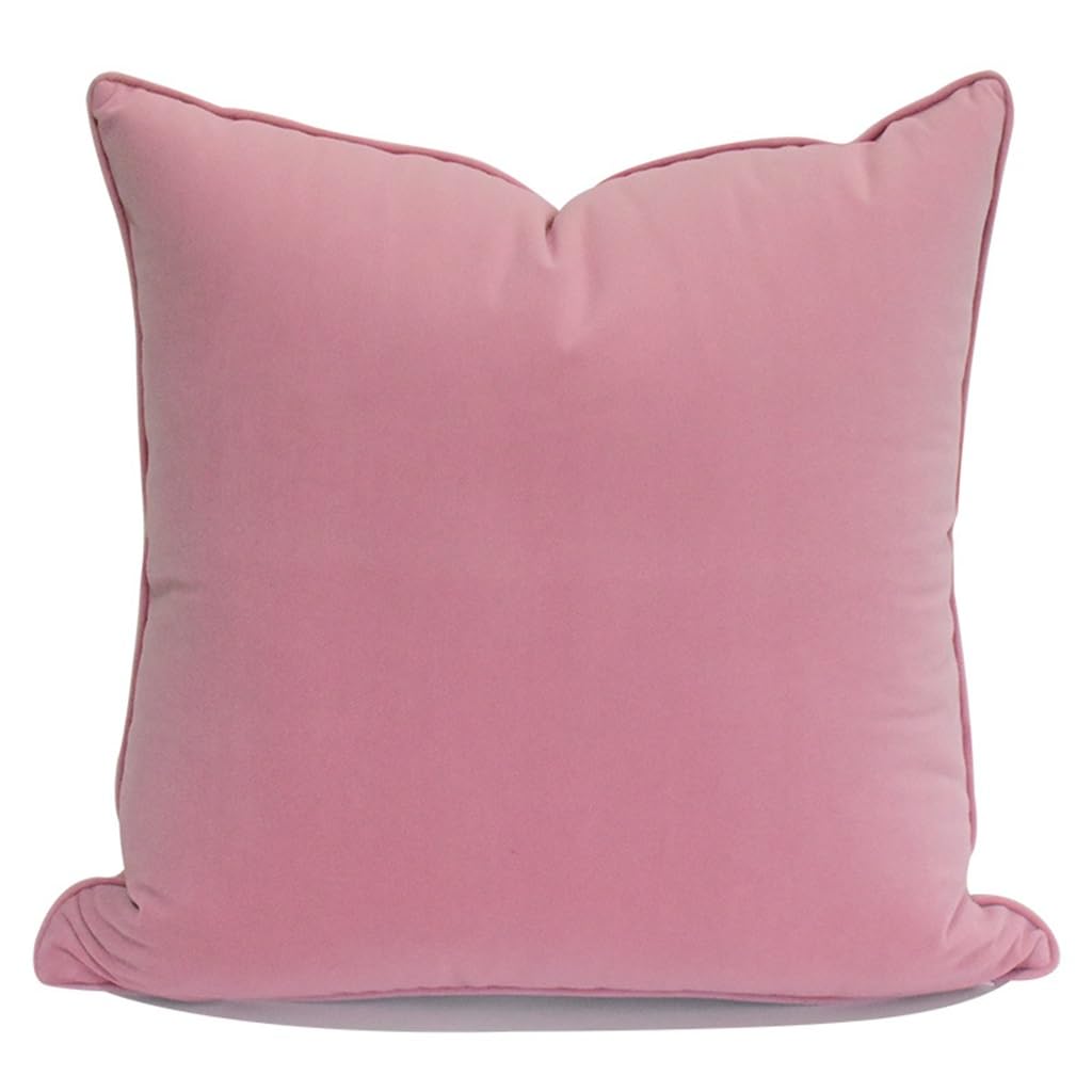Housse de coussin de canapé en peluche rose clair pour décoration de maison