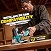 Ecarke Cordless&Brushless Jig Saw Compatible With Makita 18V Battery, 3800RPM, 7 Speeds Dial Control, Free-Tool ±45° Bevel Cuts, 4 Orbital Action, Dust Blows and 6 Blades For Cutting (Only Tool)