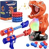 Stlloys Dinosaur Toys Gun for Kids 3 4 5 6 7 8+ Year Old Boys Girls, Dino Kids Toys with Shooting Target, Party Toys with 2 Air Guns, 48 Foam Balls - Ideal Birthday Christmas Toys Gifts for Boys 2022