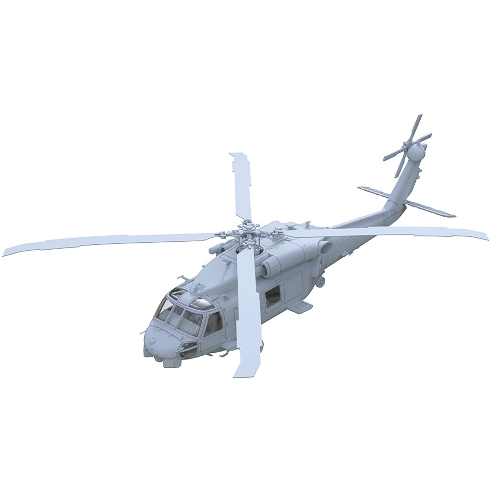 1/100 Scale 3D Military Model US Navy SH-60B Seahawk Helicopter Uncolored Resin Model Anti-Submarine Warfare Aircraft Replica DIY Model