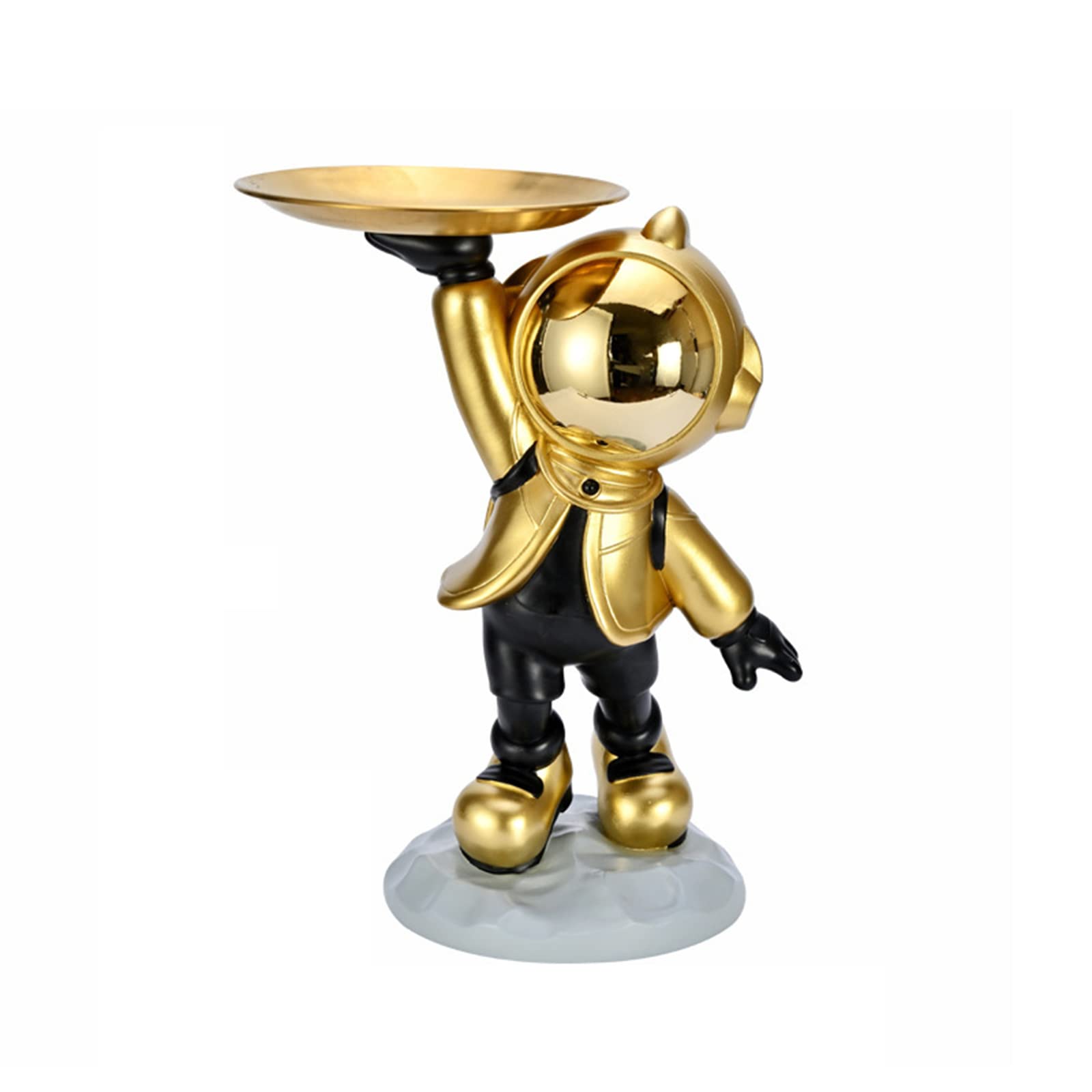 KFGISD, Key holder and jewelry storage box, astronaut sculpture, Home Decor for spaceman lovers,Gold,Key Tray(Gold)