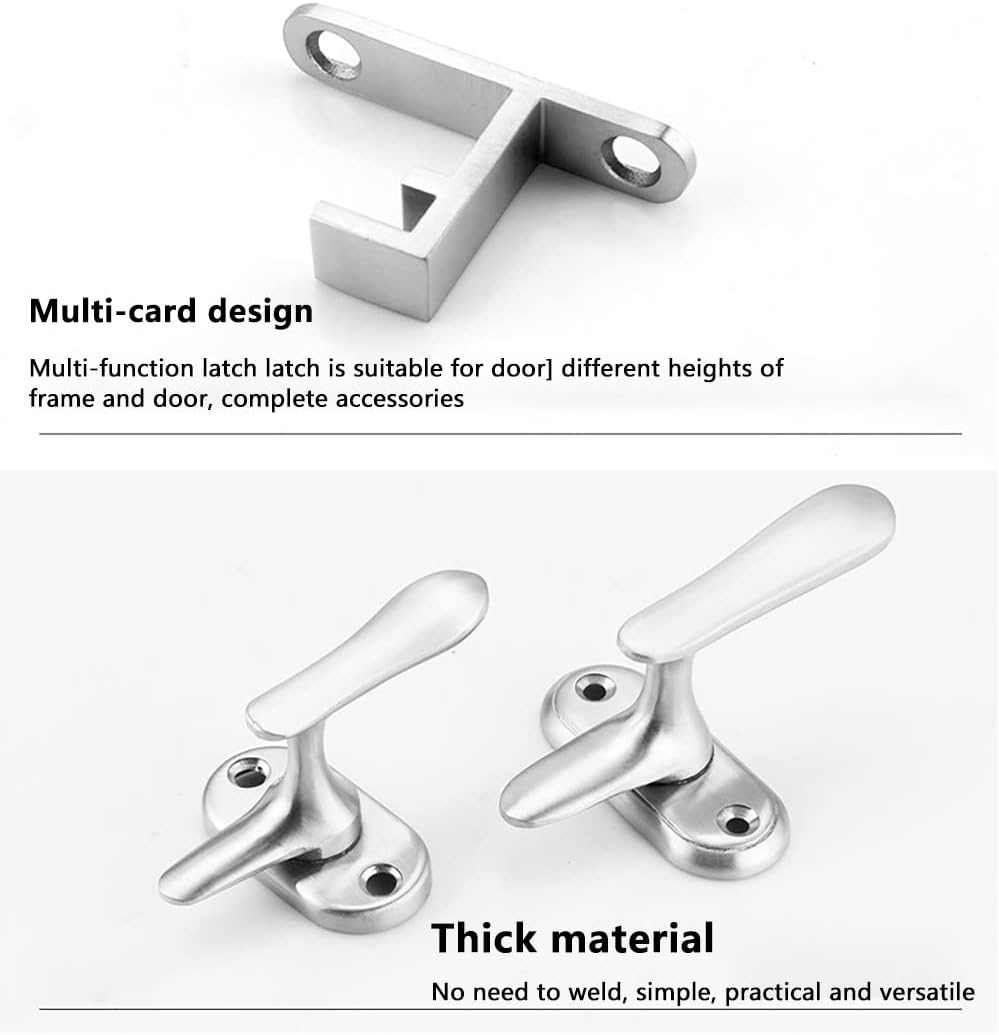 1pc 304 Stainless Steel Door Bolt - Bathroom & Interior Door Lock for Security and Durability(Small)