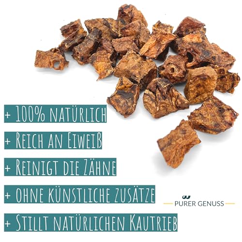 Rinderlungenwürfel für Hunde I 2,5 kg I Rinderlunge getrocknet würfel klein I Trainingsleckerli Hund I Rinderlunge für Hunde getrocknet | fettarm I Leckerlies von Wuffsnacks