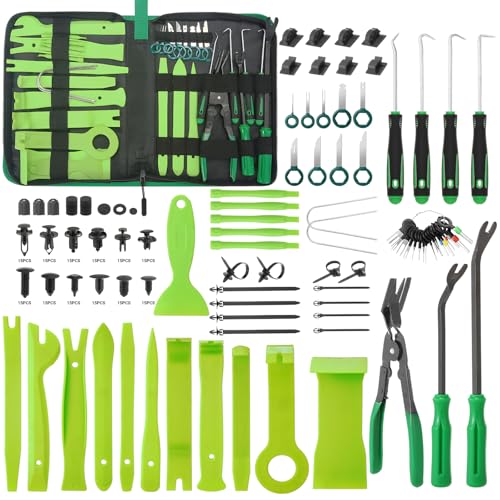 Uolor 415 Pièces Outils De DéMontage De Garnitures Trousse, Installation Garniture Intérieure Outils avec Rivet Clips Plastique