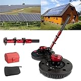 KIT DE LIMPIEZA DE PANELES EXTERIORES: Diseñado específicamente para la limpieza de paneles solares. El cepillo eléctrico de limpieza fotovoltaica tiene una salida de agua en el cabezal. Al girar el cepillo, el agua sale. Disponible con cuatro varillas telescópicas: 3,6 m, 4,8 m, 6,0 m y 7,2 m.