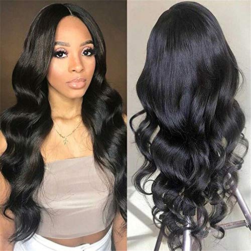 FASHION PLUS 10A Lace Front Human Hair Wigs for Women Pre Plucked Hairline 150% Denisty Brazilian Body Wave Lace Front Wigs with Baby Hair Natural Color (14 inch, 13x4 Lace Front Wig)